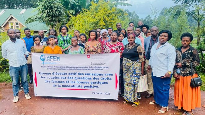 Walungu-Centre-Sud Kivu : AFEM mobilise la communauté autour des masculinités positives pour l’équilibre des rapports des pouvoirs dans les ménages