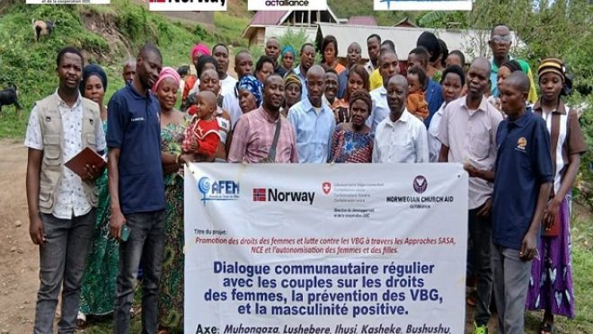 Mukwindja / Kalehe : 20 couples s’engagent contre les violences domestiques et appellent à renforcer les actions de prévention des VBG